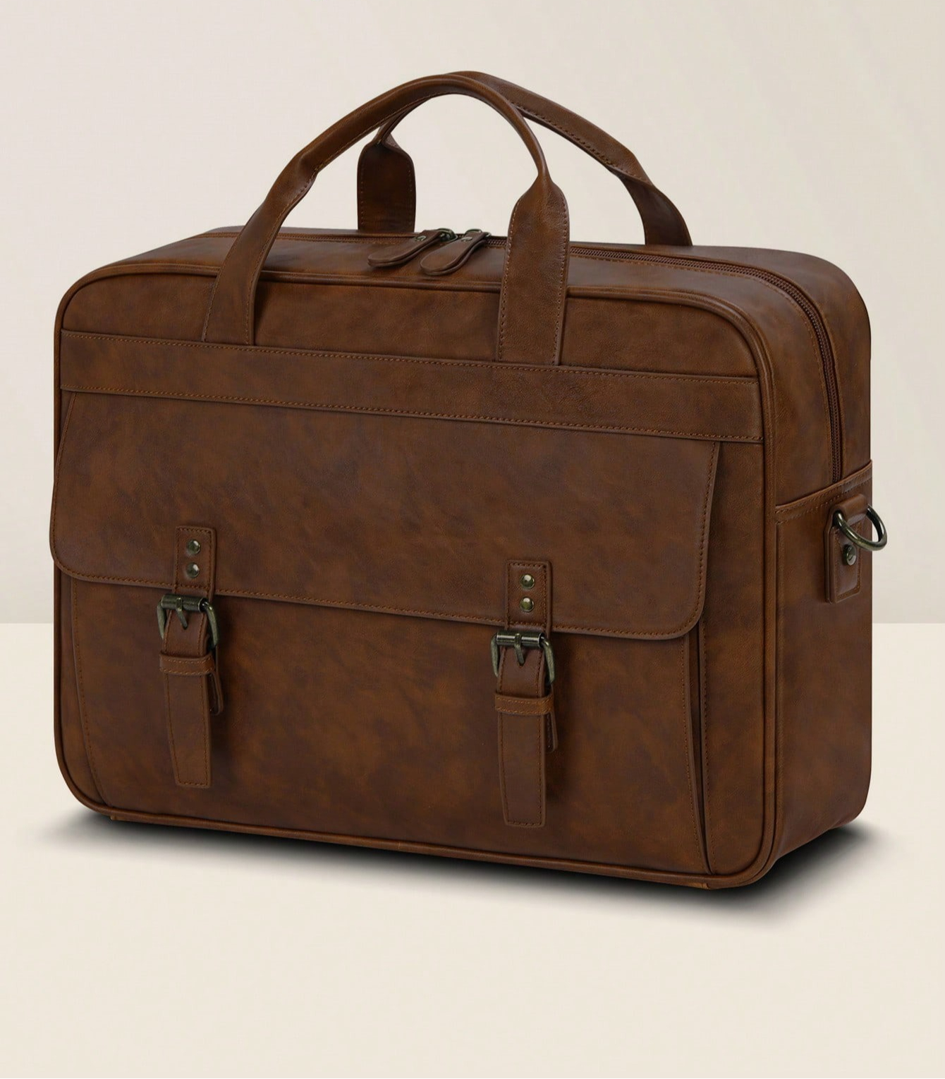 Leather Work Laptop Bag - Vintage Leather Messenger Bag For Men,