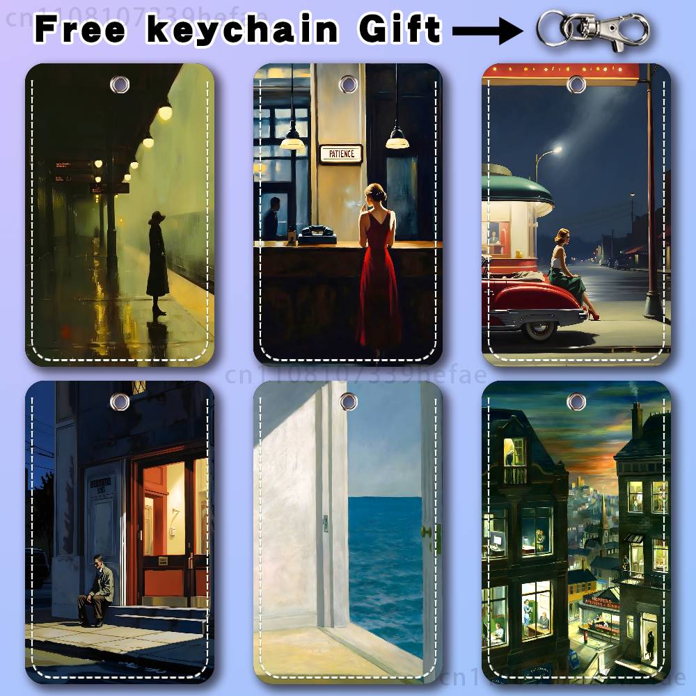Leather Work In Art - E-edward H-hopper Art Holder For Bank