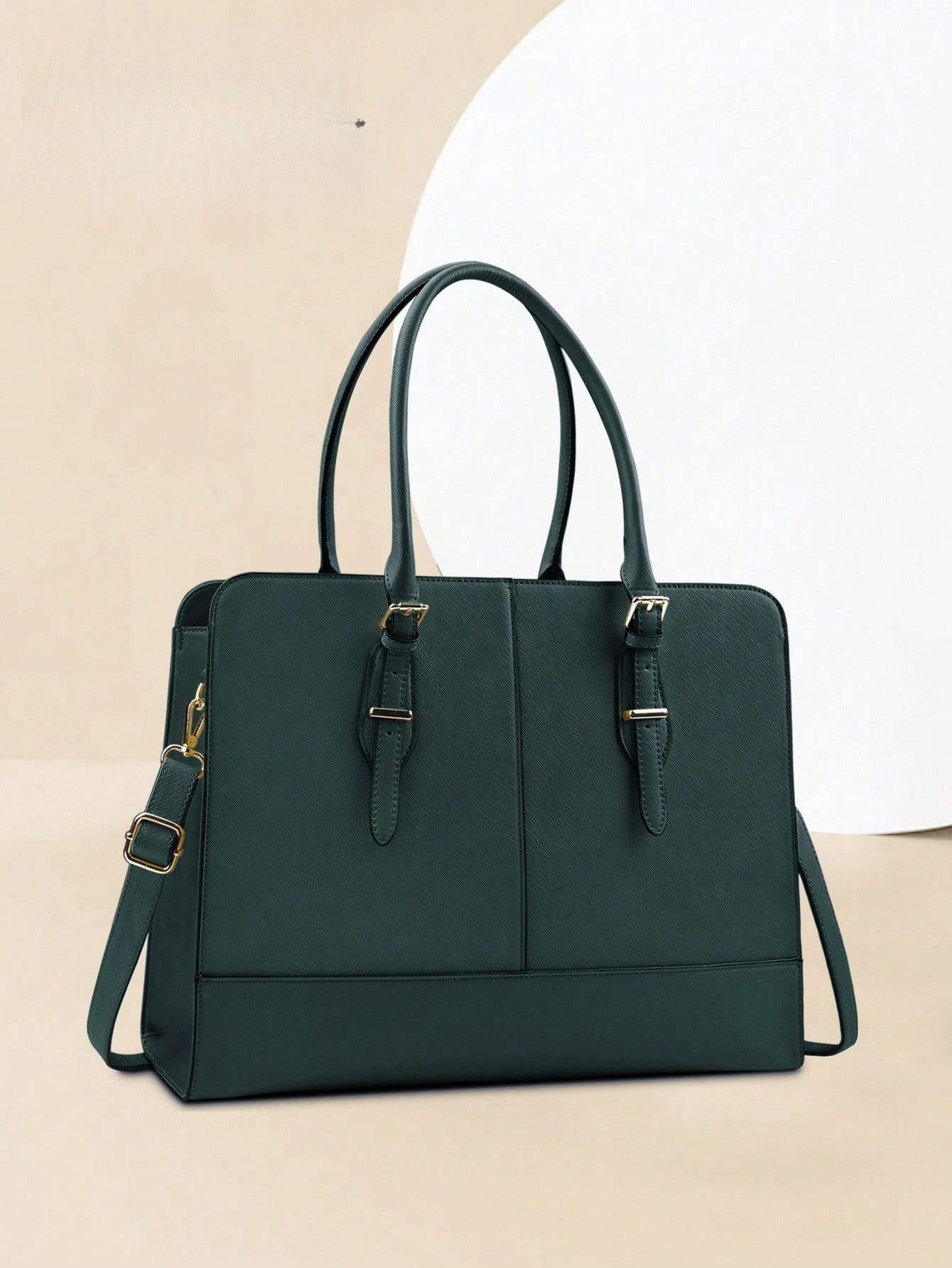 Leather Work Laptop Bag - 15.6 Inch Leather Laptop Tote Bag