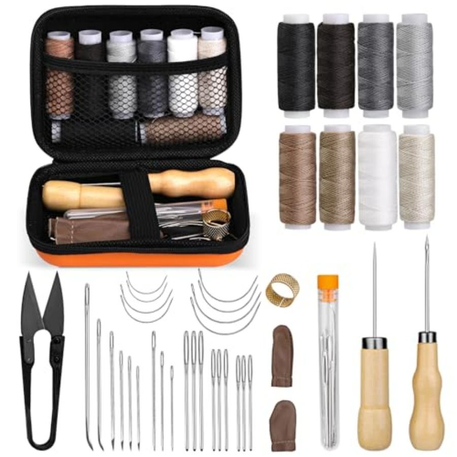 Upholstery Leather Work - 40 Pcs Upholstery Repair Sewing Kit,