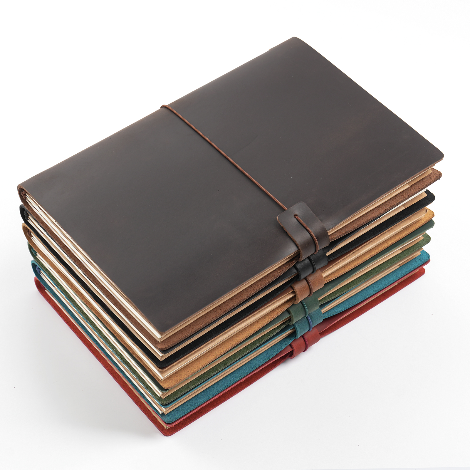 Leather Work Diary - Handmade B5 Genuine Leather Traveler Notebook