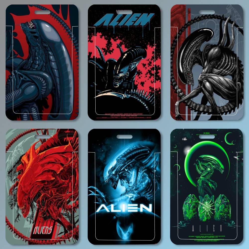 Leather Work In Art - Alien Movie Art ID Card Holder