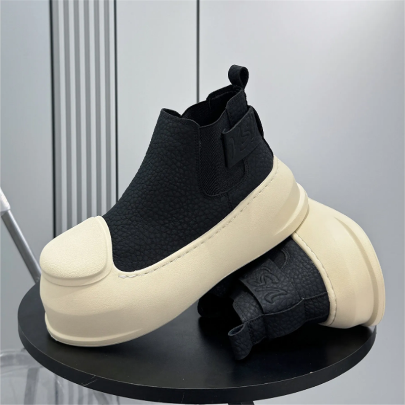 New Men's Round Toe Black Ankl - Leather Work Boots recensie en prijs