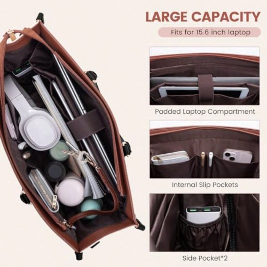 Laptop Bag For Women 15.6 Lnch - Leather Work Laptop Bag recensie en prijs