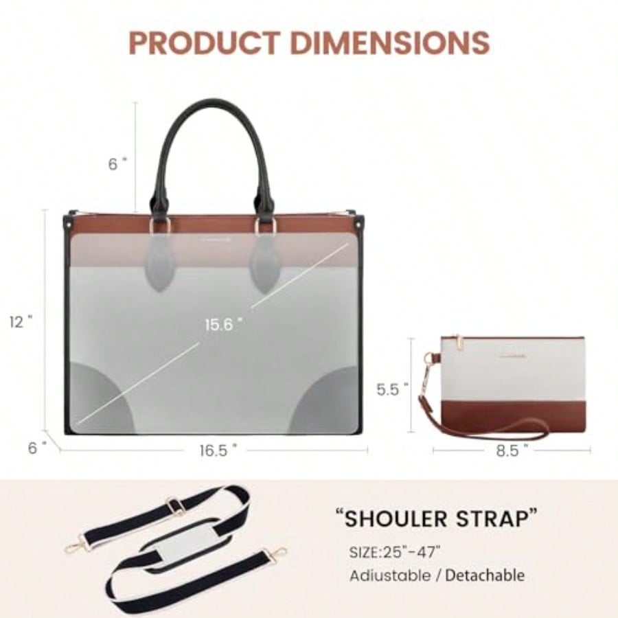 Laptop Bag For Women 15.6 Lnch - Leather Work Laptop Bag recensie en prijs