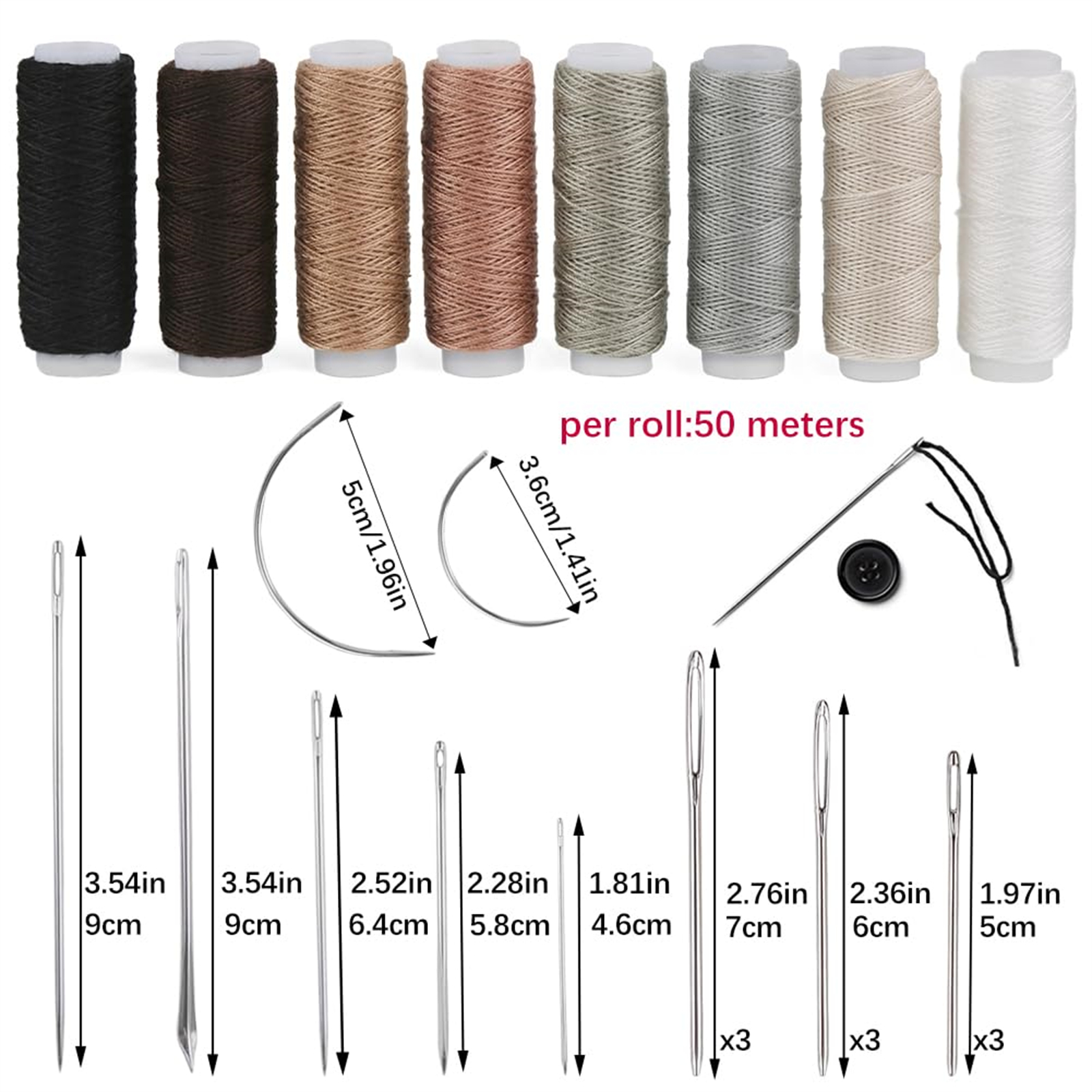 Sewing Kit Leather Craft Tools - Leatherwork Hand Sewing Needles recensie en prijs