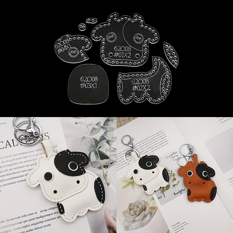 7pcs/set Cute Cartoon Cow Acry - Leather Workshop recensie en prijs
