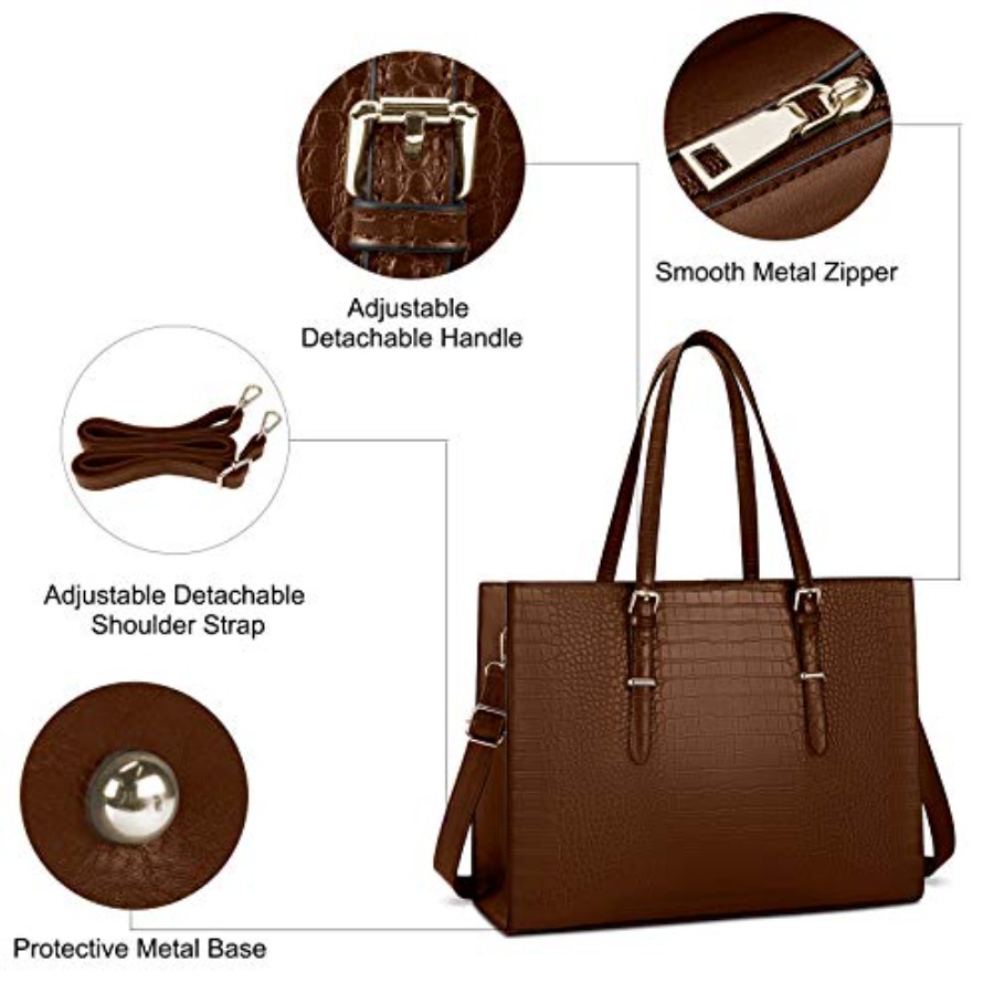 Laptop Bag for Women 15.6 Inch - Leather Work Laptop Bag recensie en prijs