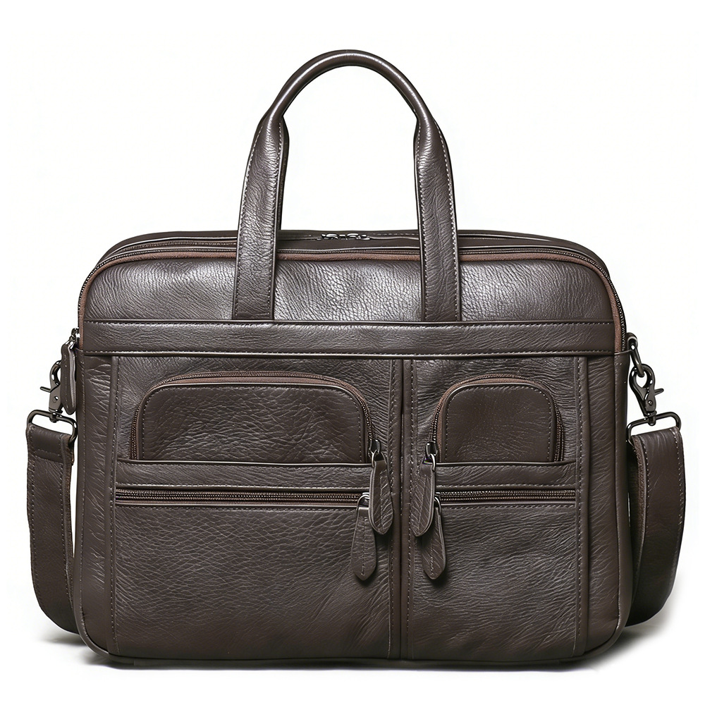 Men's Genuine Leather Briefcas - Leather Work Laptop Bag recensie en prijs