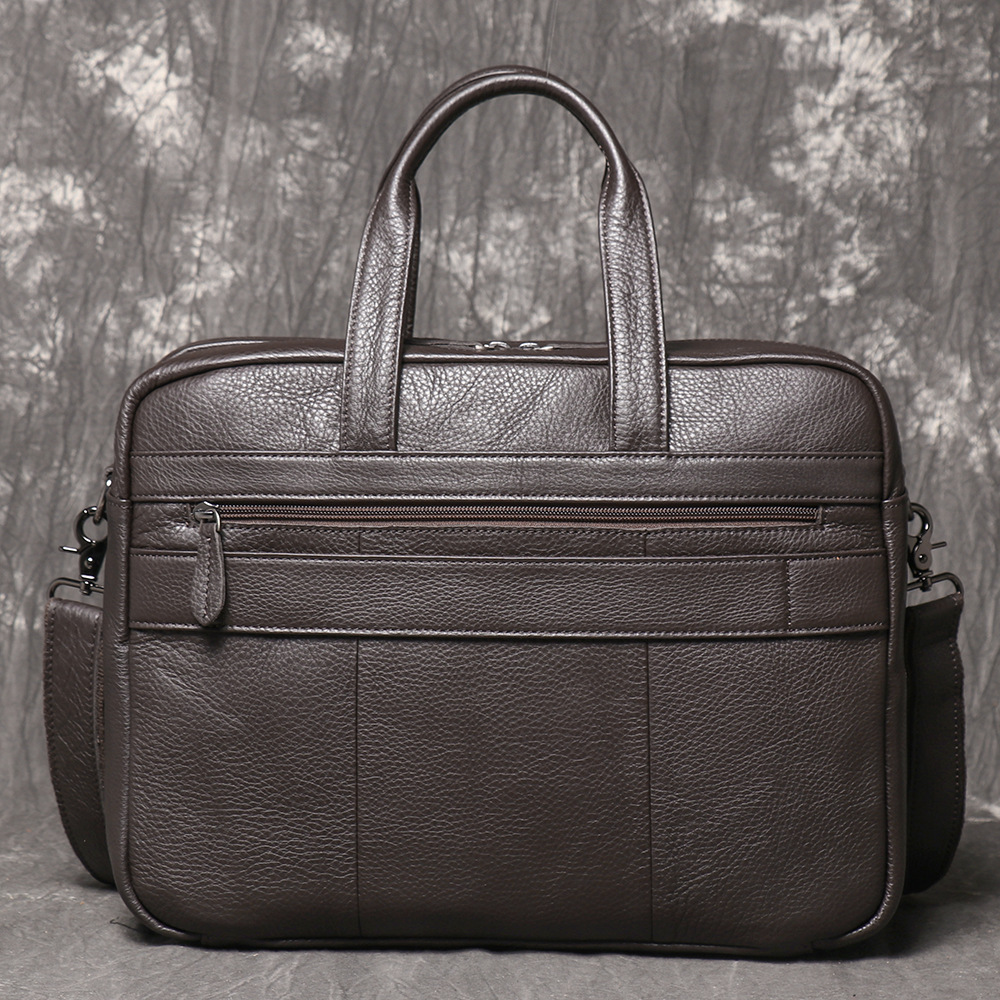 Men's Genuine Leather Briefcas - Leather Work Laptop Bag recensie en prijs
