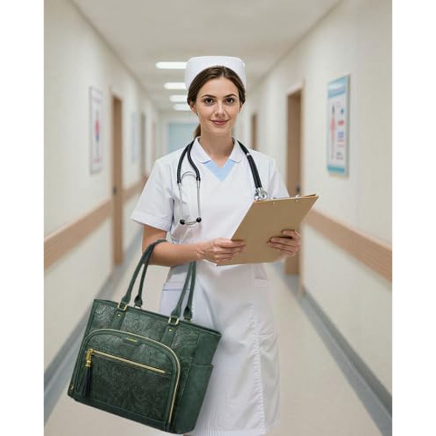 Laptop Tote Bag for Women With - Leather Work Laptop Bag recensie en prijs
