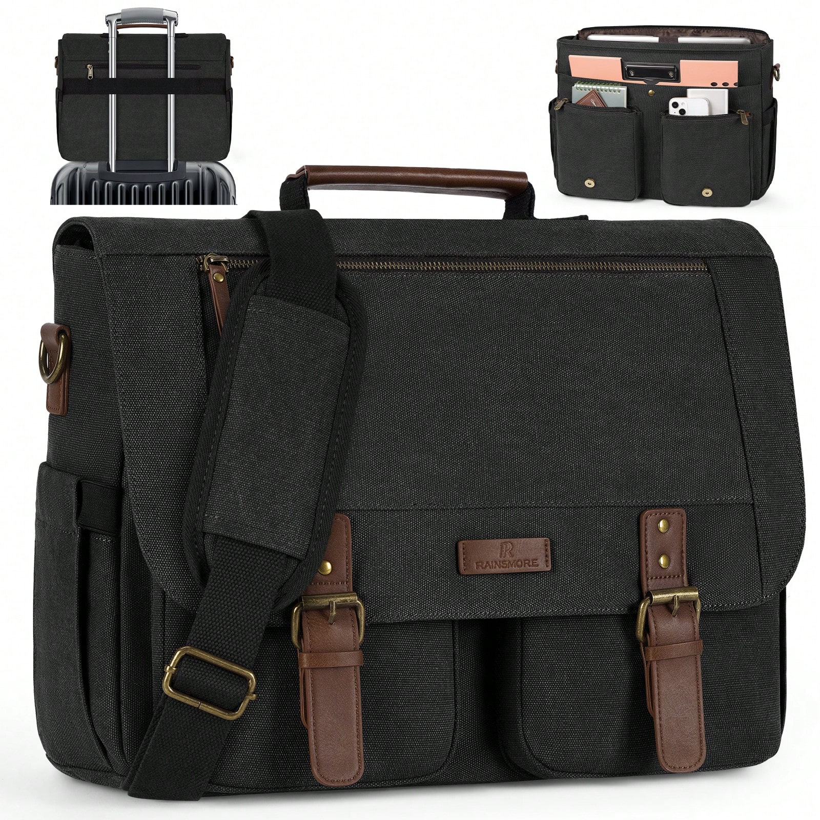 Vintage Men's Messenger Bag, 1 - Leather Work Laptop Bag recensie en prijs