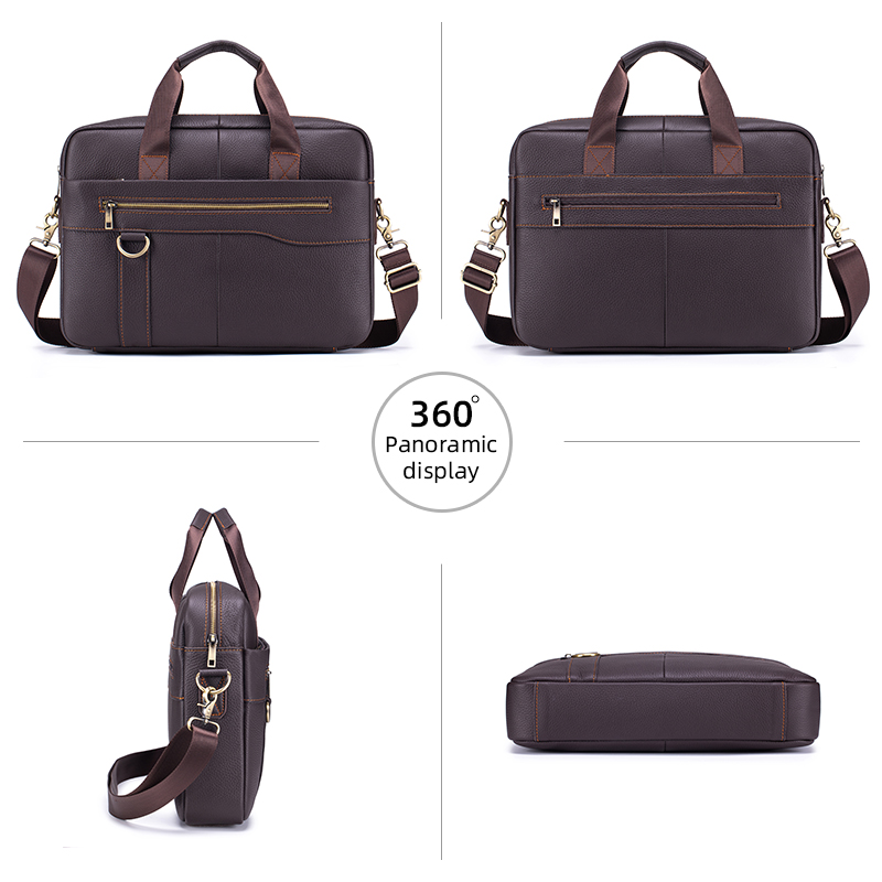 Men's Vintage Genuine Leather  - Leather Work Laptop Bag recensie en prijs