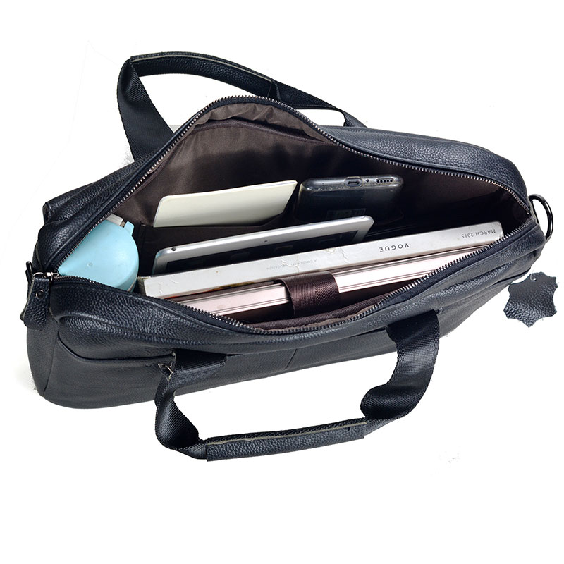 Large Men's Genuine Leather Ha - Leather Work Laptop Bag recensie en prijs