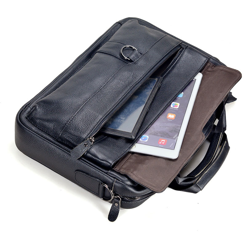 Large Men's Genuine Leather Ha - Leather Work Laptop Bag recensie en prijs