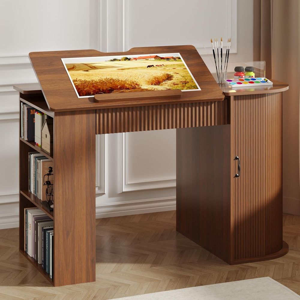 Storage Cabinet Desk with Draw - Leather Work In Art recensie en prijs