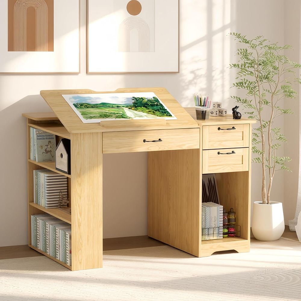 Adjustable Art Desk with Stora - Leather Work In Art recensie en prijs