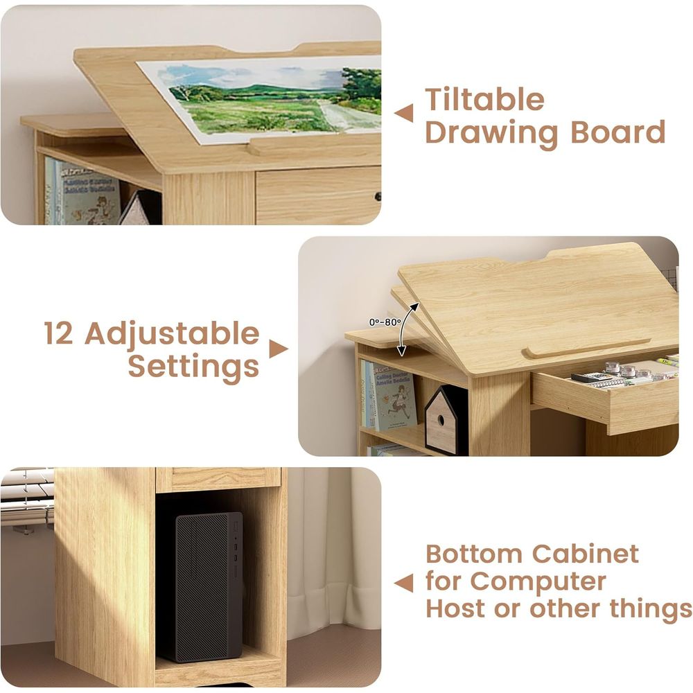 Adjustable Art Desk with Stora - Leather Work In Art recensie en prijs