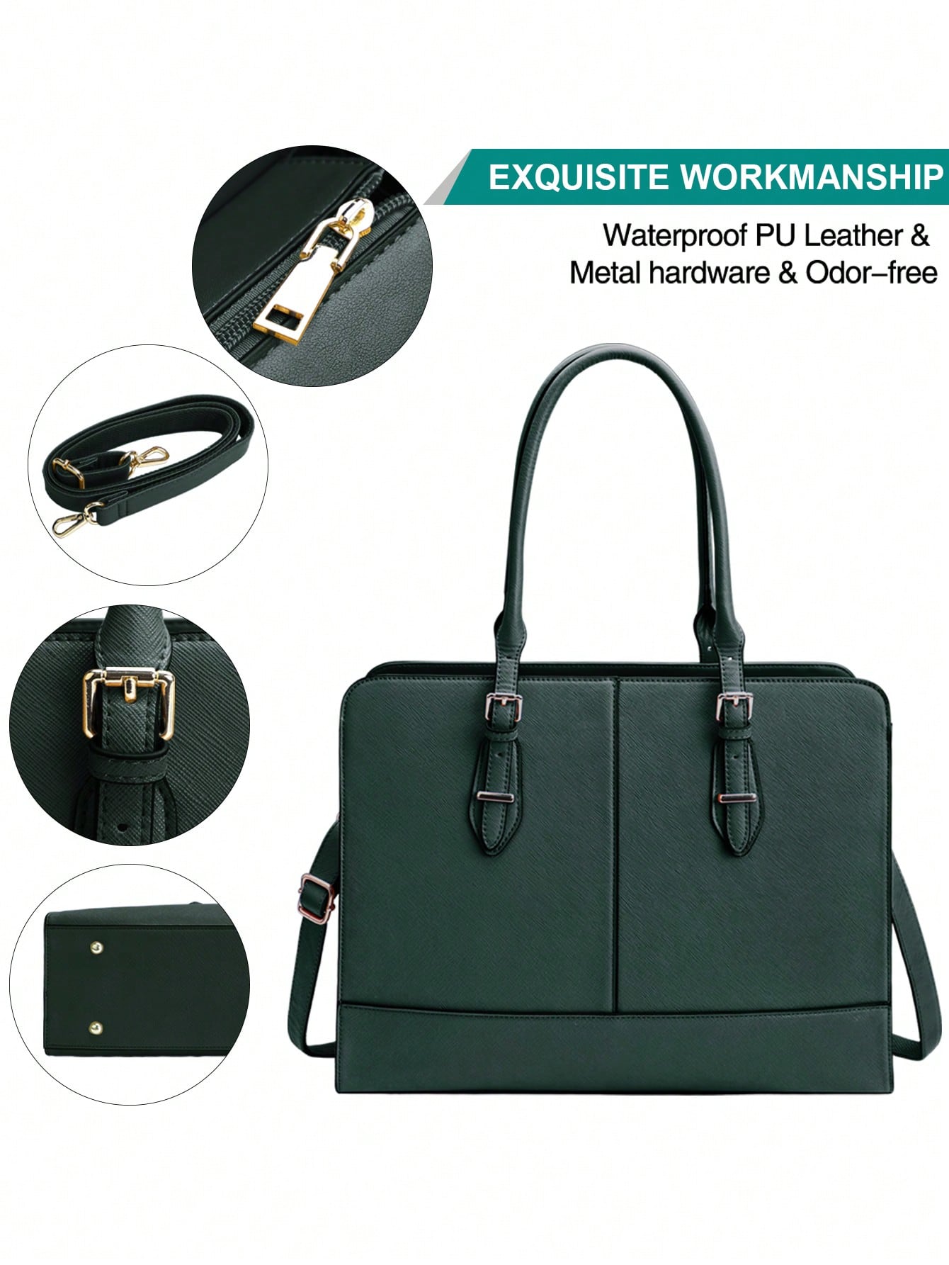 15.6 Inch Leather Laptop Tote  - Leather Work Laptop Bag recensie en prijs