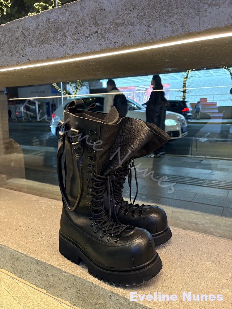 Retro Genuine Leather Motorcyc - Leather Work Boots recensie en prijs