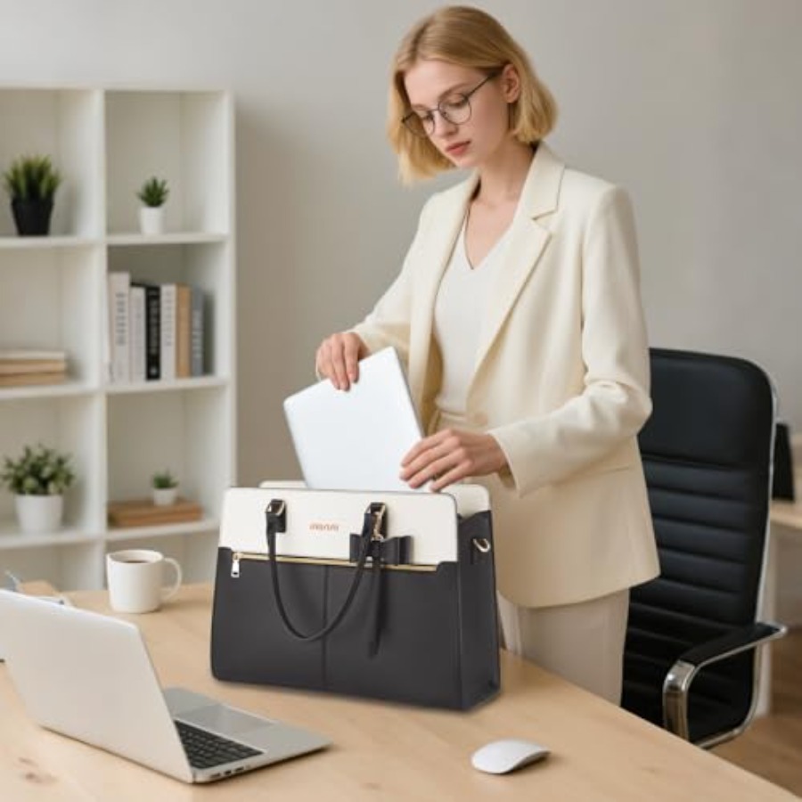Laptop Tote Bag for Women, 15. - Leather Work Laptop Bag recensie en prijs