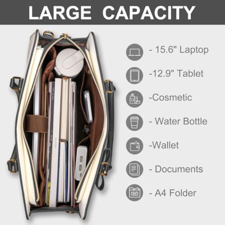 Laptop Tote Bag for Women, 15. - Leather Work Laptop Bag recensie en prijs