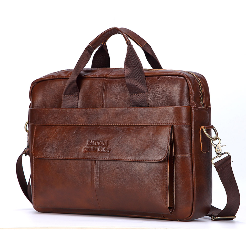 Men Genuine Leather Handbag Fa - Leather Work Laptop Bag recensie en prijs