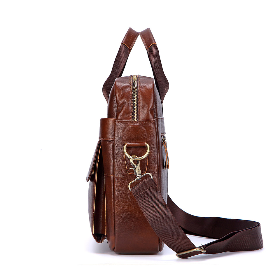 Men Genuine Leather Handbag Fa - Leather Work Laptop Bag recensie en prijs