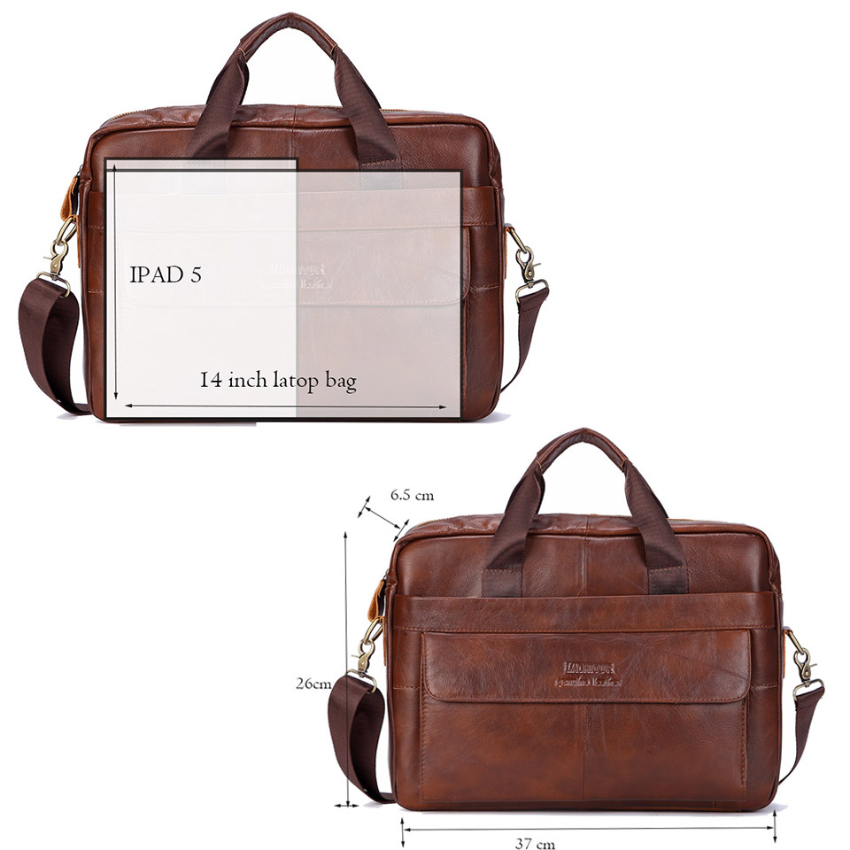 Men Genuine Leather Handbag Fa - Leather Work Laptop Bag recensie en prijs