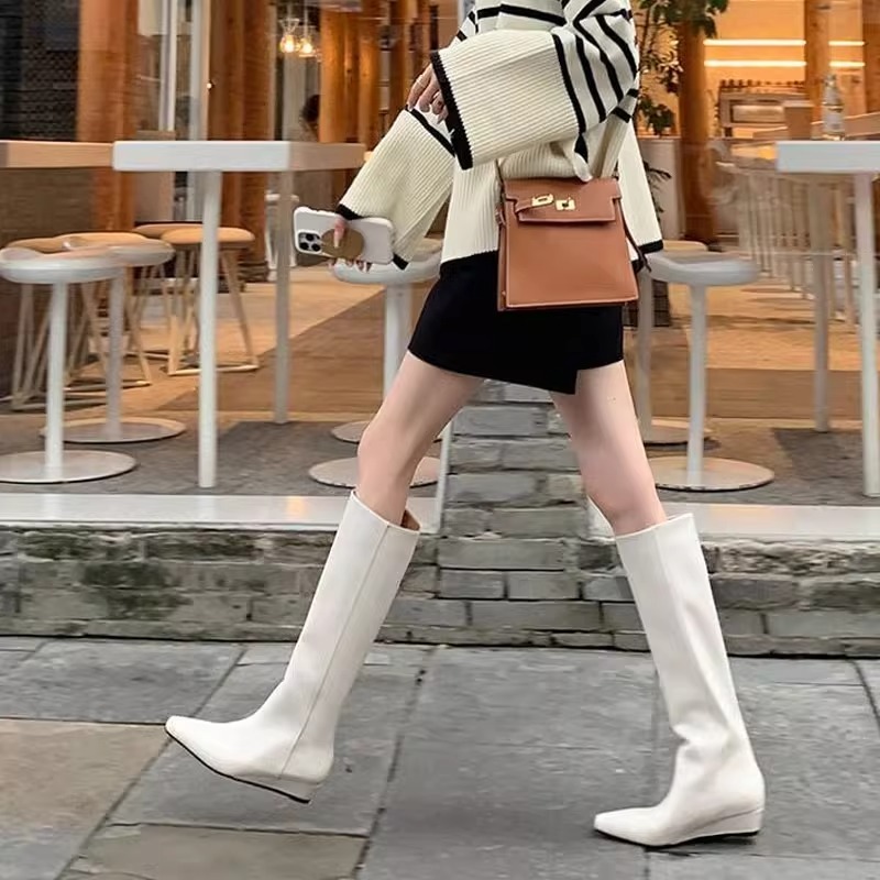 Fashion Knee-High Women's Boot - Leather Work Boots recensie en prijs