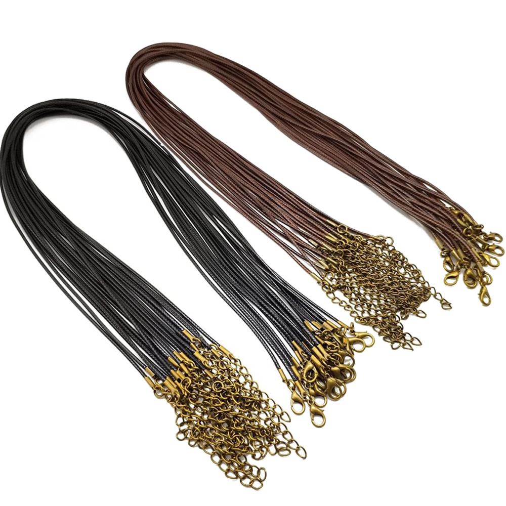 20pcs 45cm Brown Waxed Necklac - Leatherwork Beginner recensie en prijs