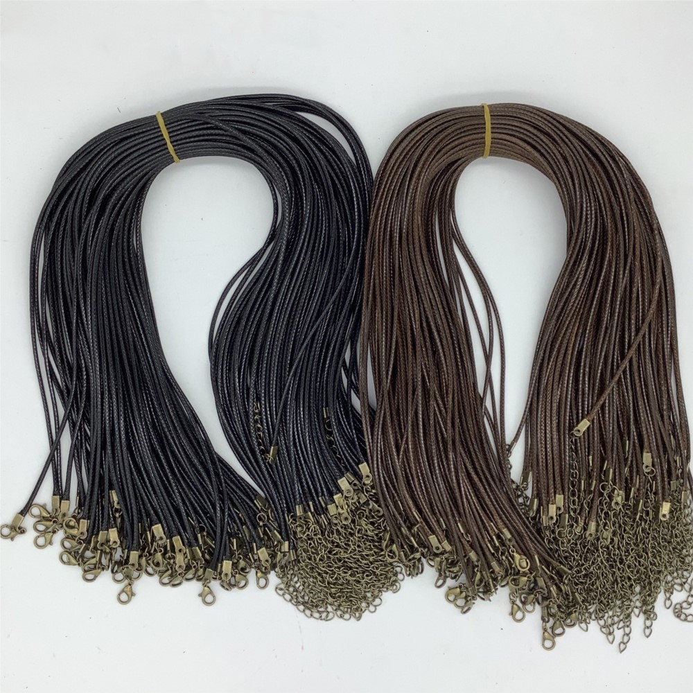 20pcs 45cm Brown Waxed Necklac - Leatherwork Beginner recensie en prijs