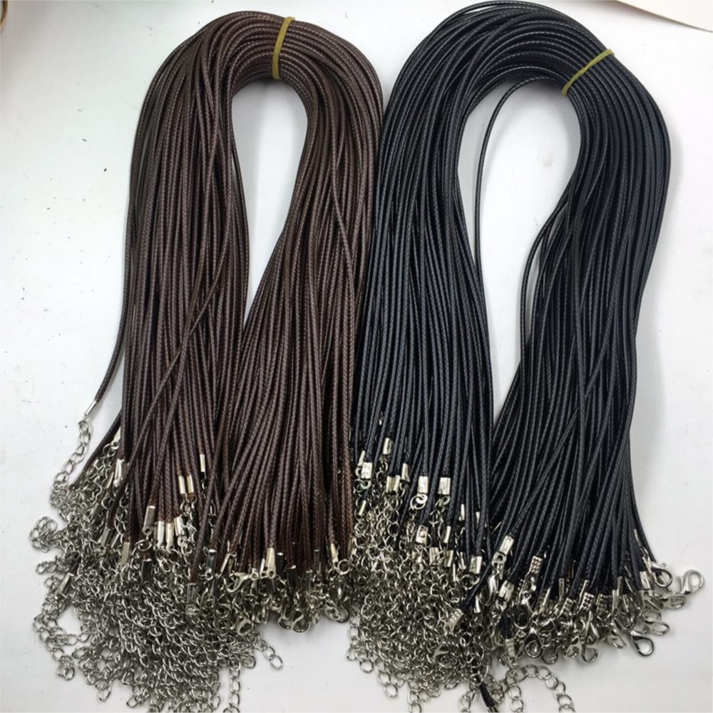 20pcs 45cm Brown Waxed Necklac - Leatherwork Beginner recensie en prijs
