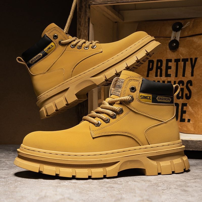 Vintage Men Platform Ankle Boo - Leatherwork Boots recensie en prijs