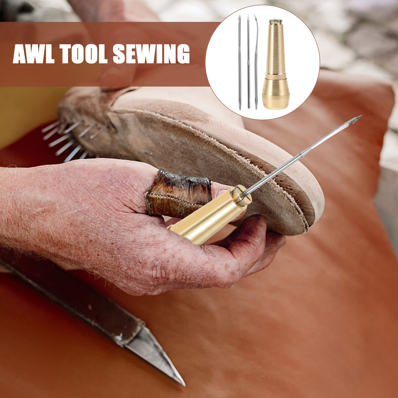 1Set Heavy-Duty Brass-Handle H - Leatherwork Hand Sewing Needles recensie en prijs