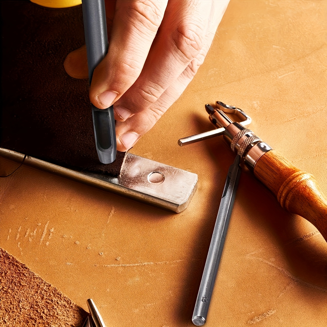 4Pcs Manual Leather Hole Punch - Leatherwork Manual recensie en prijs