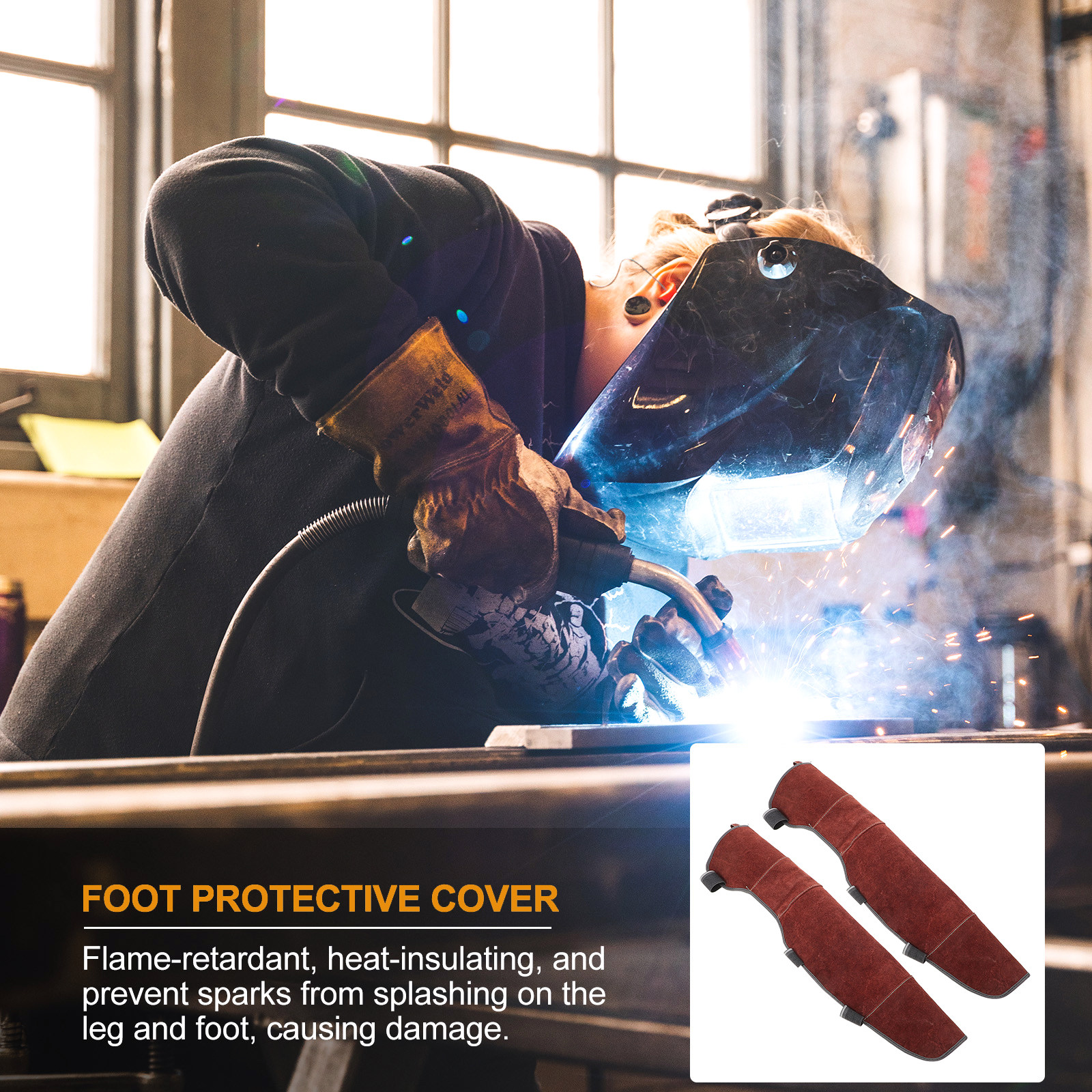 1 Pair Welding Knee Protector  - Leather Work Knee Pads recensie en prijs