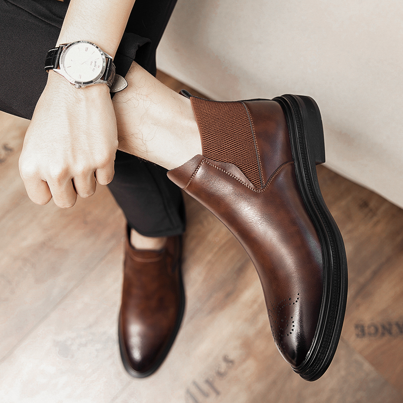 High-top leather shoes are ver - Leather Work Boots recensie en prijs
