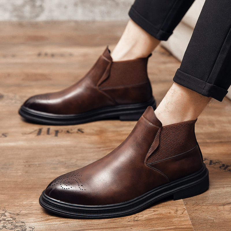 High-top leather shoes are ver - Leather Work Boots recensie en prijs