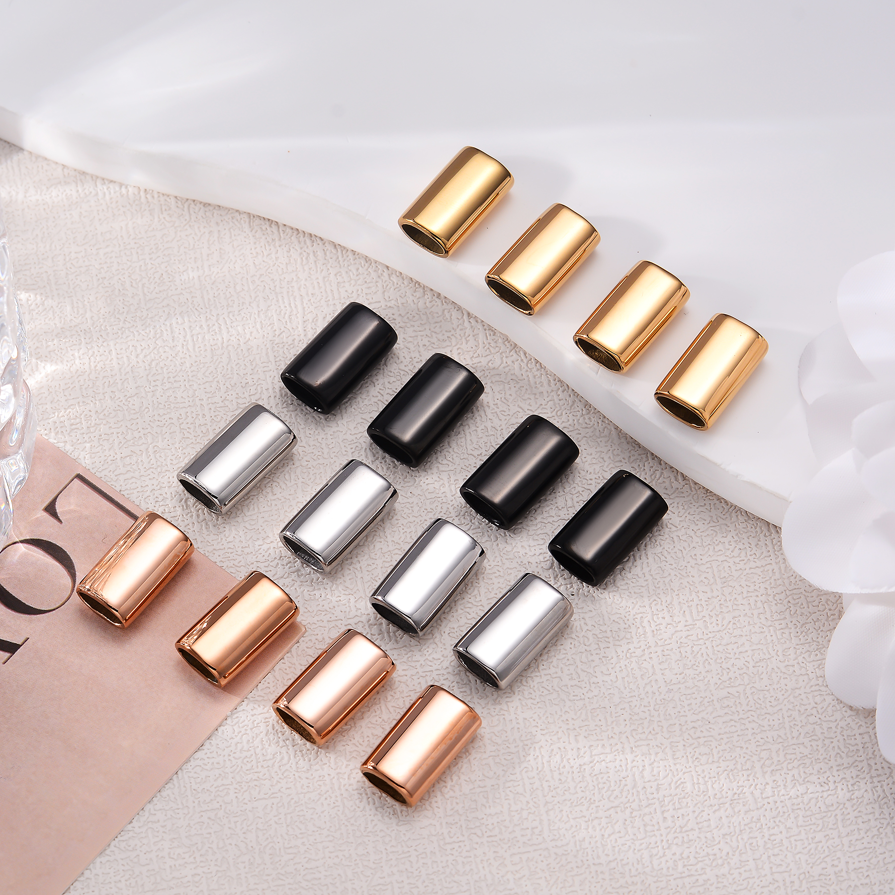 6PCS Stainless Steel Charm Sli - Leatherwork Beginner recensie en prijs