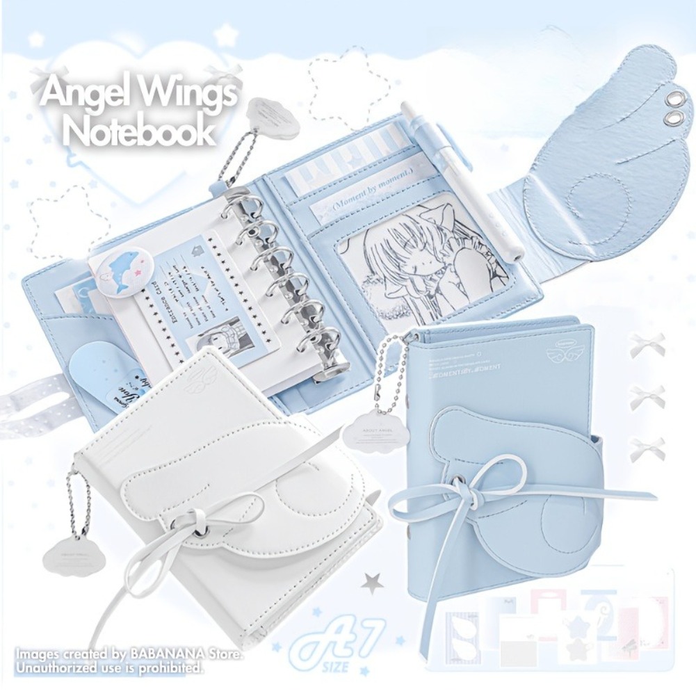 Kawaii Angel Wings Notebook A7 - Leather Work Diary recensie en prijs