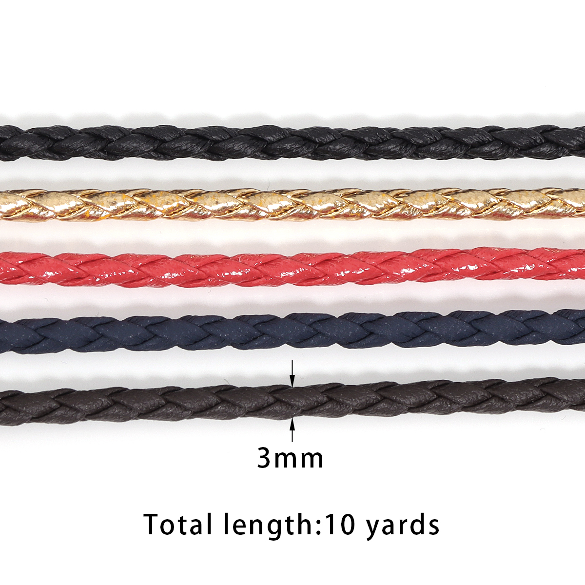 10Yards 3mm Braided Genuine Le - Leatherwork Beginner recensie en prijs