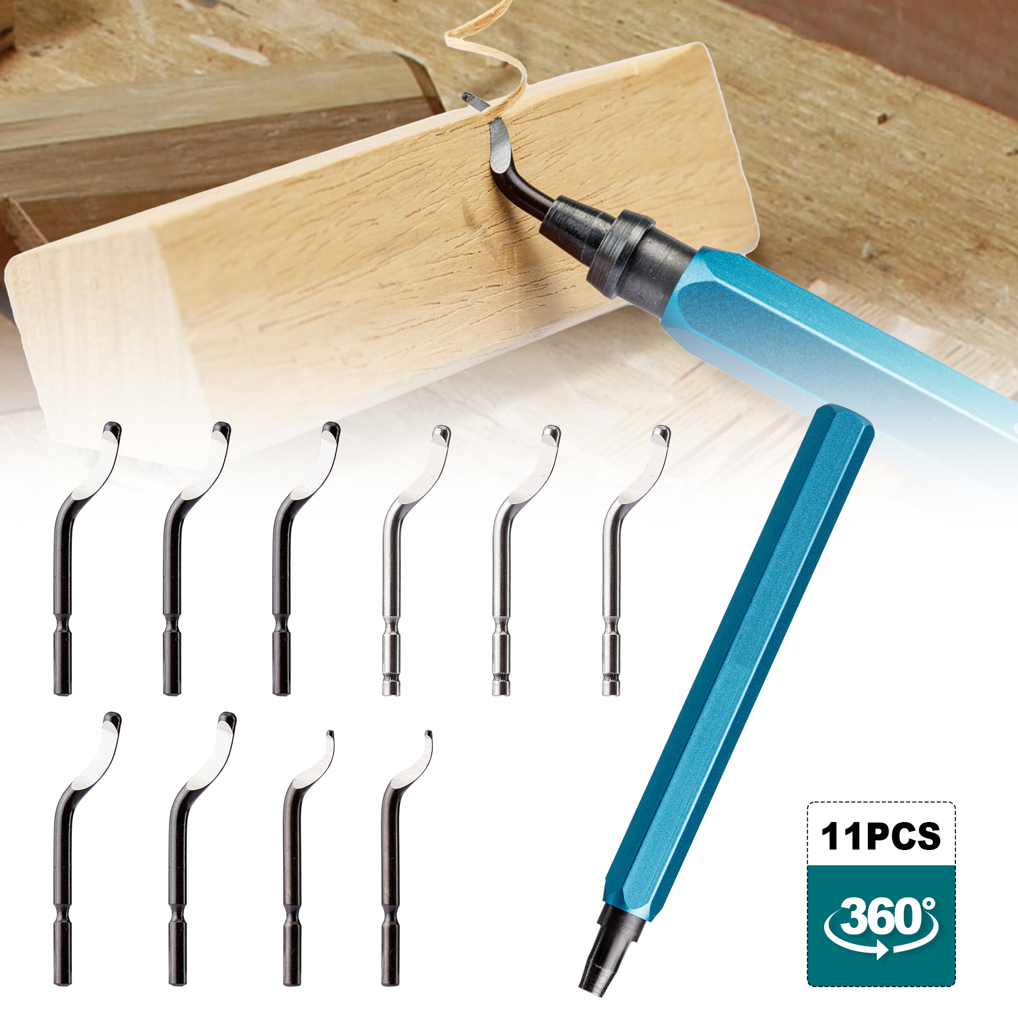 Deburring Tools Set 10pcs HSS  - Swivel Knife Tool recensie en prijs