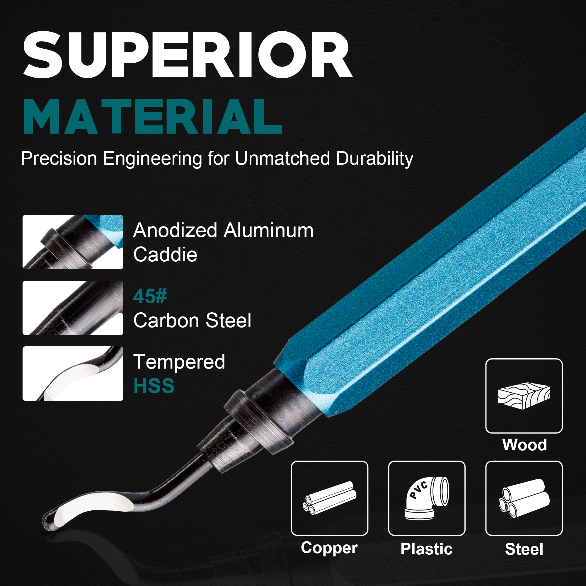 Deburring Tools Set 10pcs HSS  - Swivel Knife Tool recensie en prijs