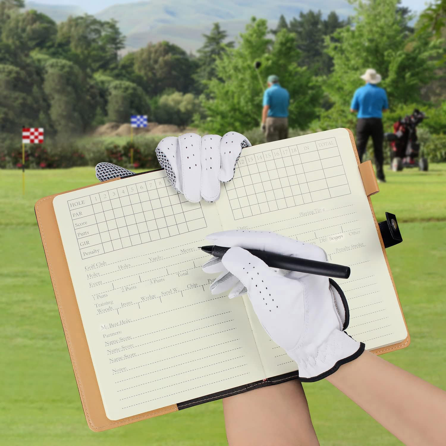 Black Leather Golf Scorecard H - Leather Work Diary recensie en prijs
