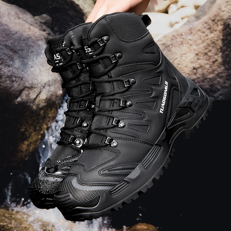 Men's Large Size Outdoor Tacti - Leather Work Boots recensie en prijs