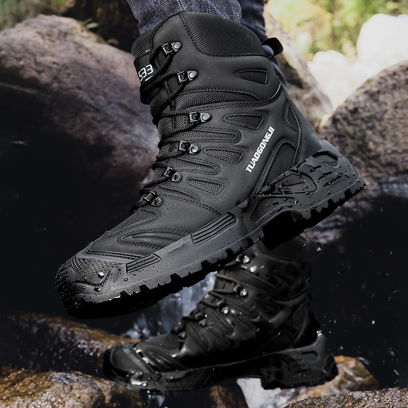 Men's Large Size Outdoor Tacti - Leather Work Boots recensie en prijs