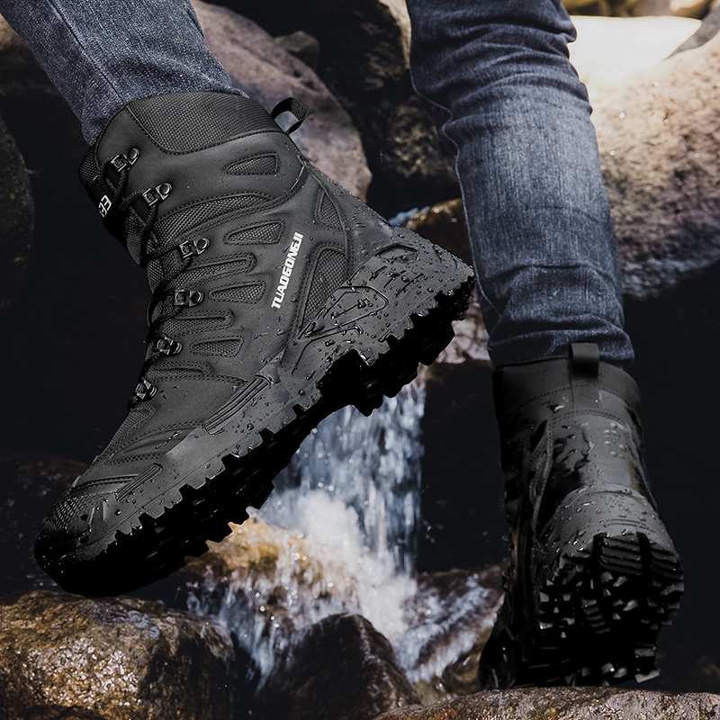 Men's Large Size Outdoor Tacti - Leather Work Boots recensie en prijs
