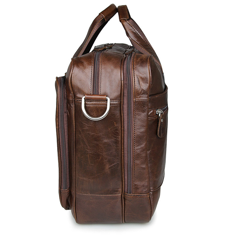 LACHIOUR Genuine Leather Men B - Leather Work Laptop Bag recensie en prijs