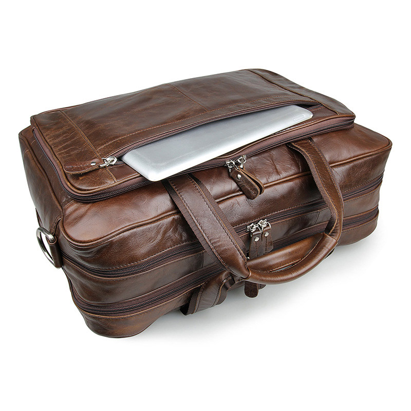 LACHIOUR Genuine Leather Men B - Leather Work Laptop Bag recensie en prijs